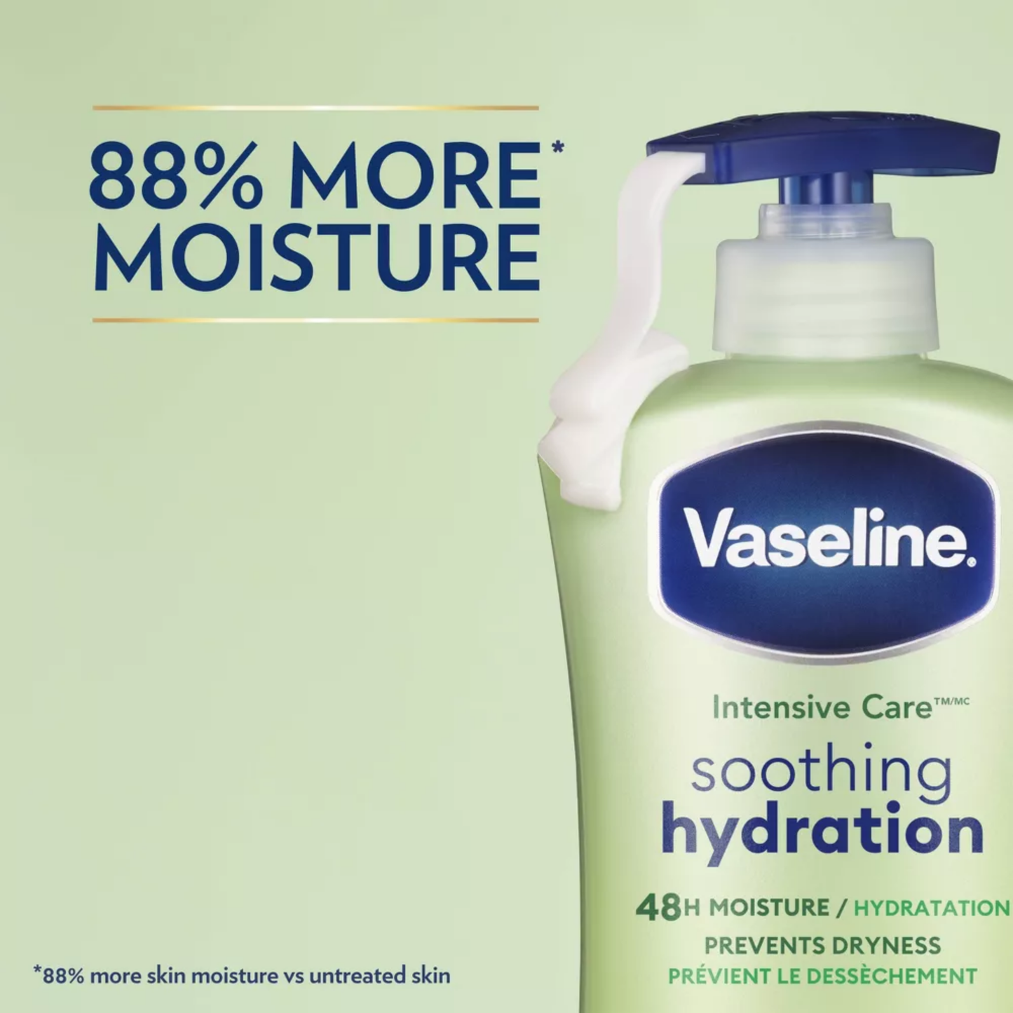 Vaseline Intensive Care Soothing Hydration Non Greasy Women's Body Lotion Dry Skin, 20.3 fl oz