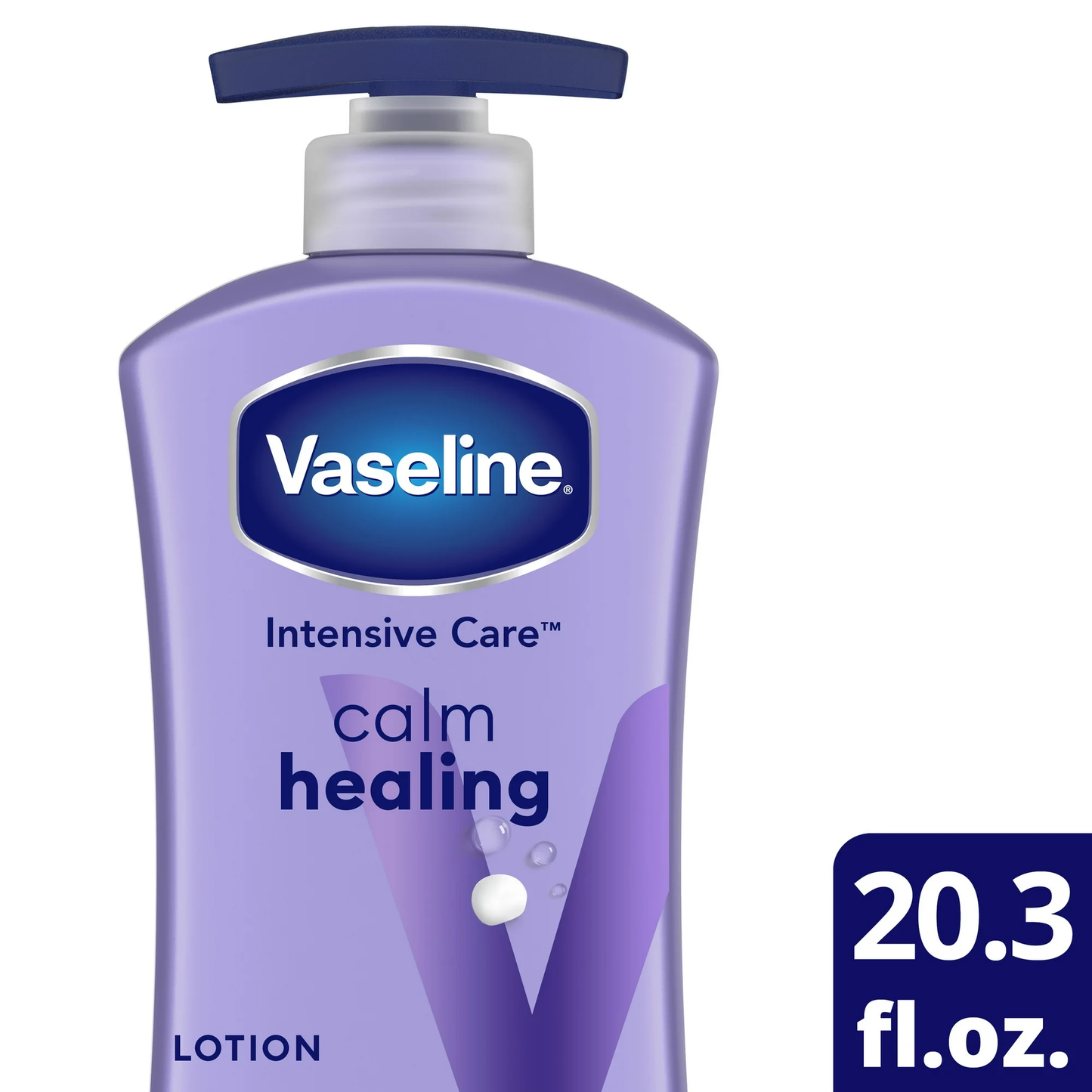 Vaseline Intensive Care Calm Healing Body Lotion for Dry Skin, Lavender Extract, 20.3 oz