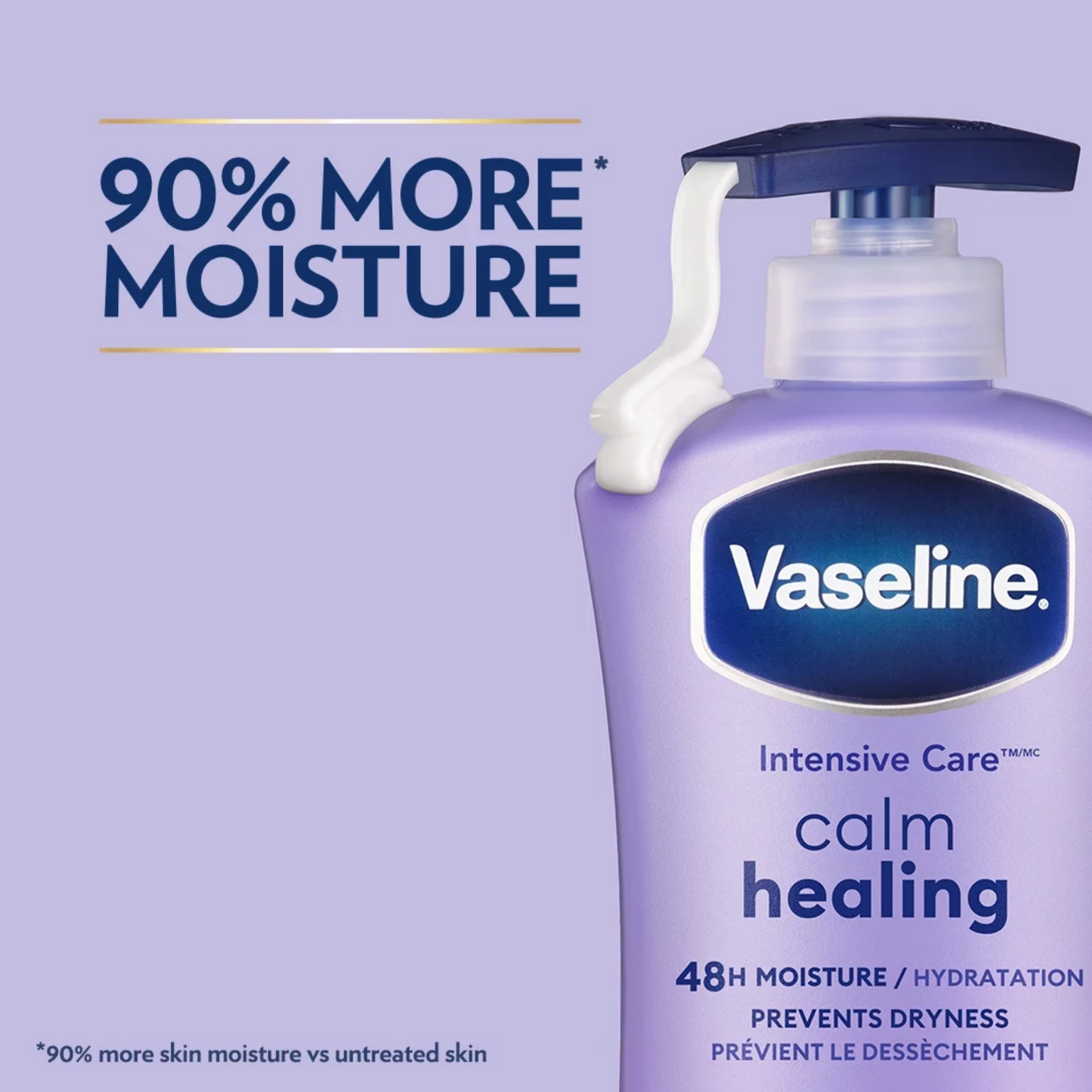 Vaseline Intensive Care Calm Healing Body Lotion for Dry Skin, Lavender Extract, 20.3 oz