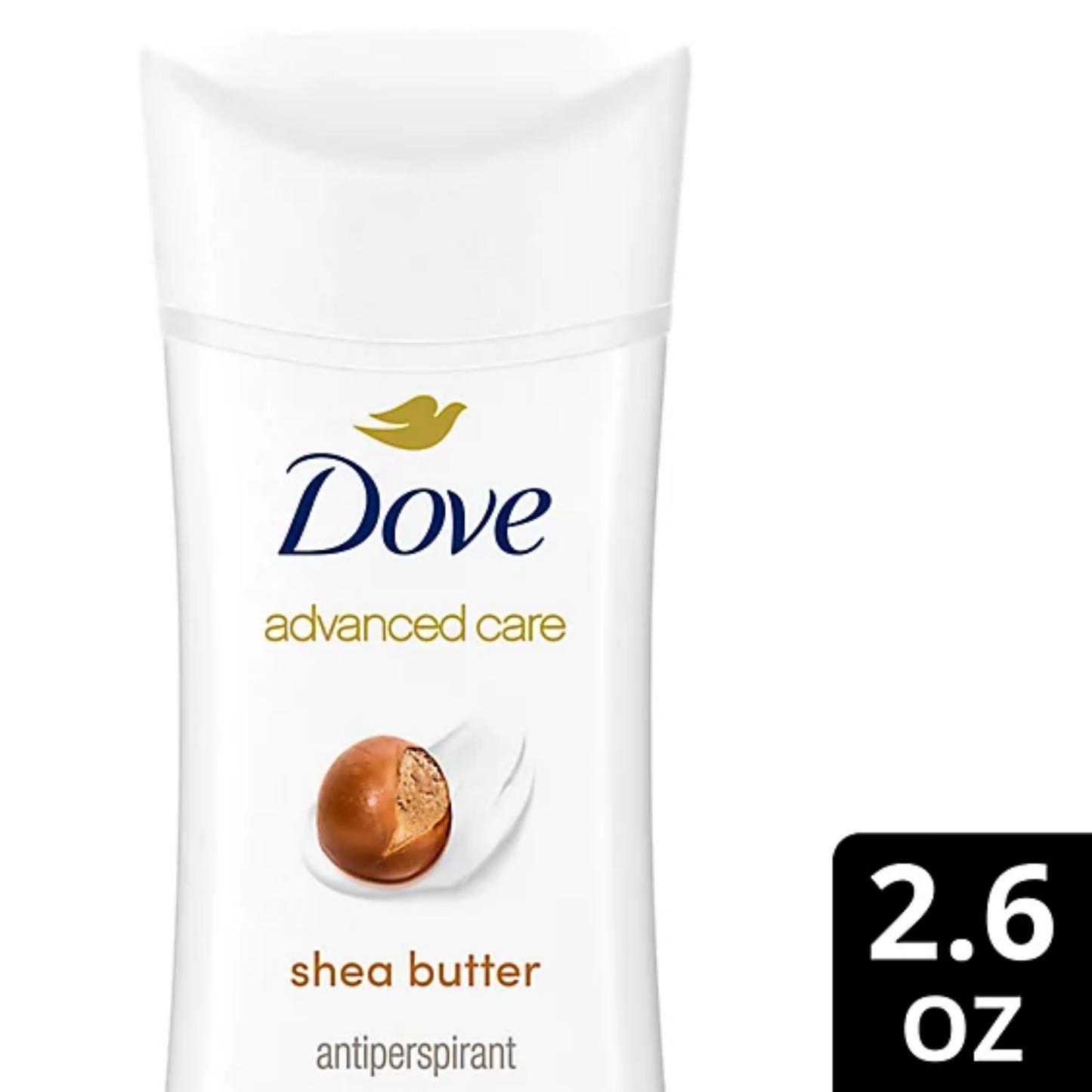 Dove Advanced Care Long Lasting Women's Antiperspirant Deodorant Stick, Shea Butter, 2.6 oz