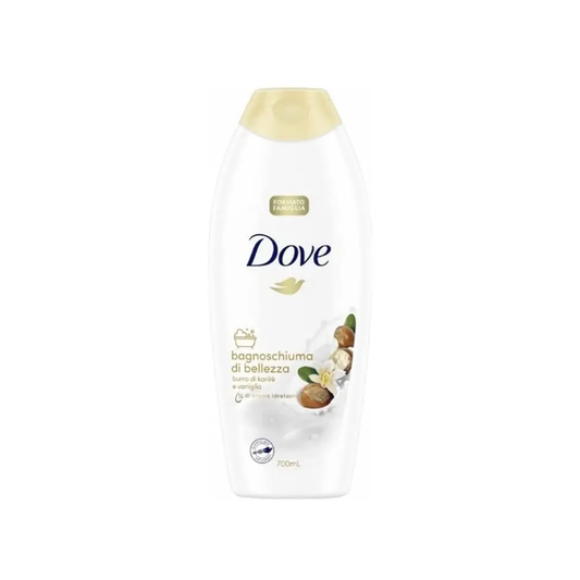 Dove Beauty Cream Bath Foam with Shea Butter & Vanilla, 700 ml, Moisturizing Formula for Adults, Family Size