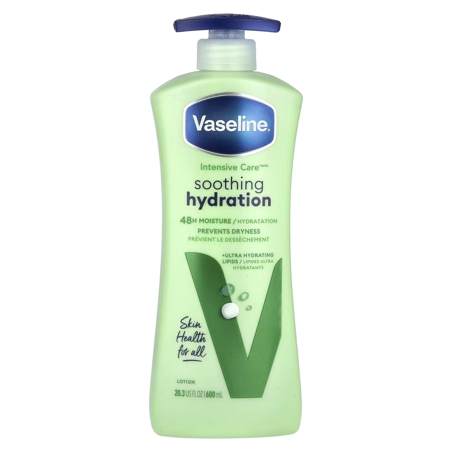 Vaseline Intensive Care Soothing Hydration Non Greasy Women's Body Lotion Dry Skin, 20.3 fl oz