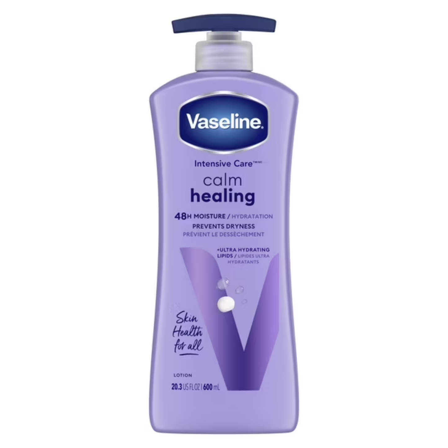 Vaseline Intensive Care Calm Healing Body Lotion for Dry Skin, Lavender Extract, 20.3 oz